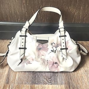 Simply Vera, Vera Wang Beige Floral Satchel, New Without Tags